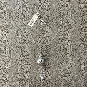 Lucky Brand Silver Tone tassel necklace